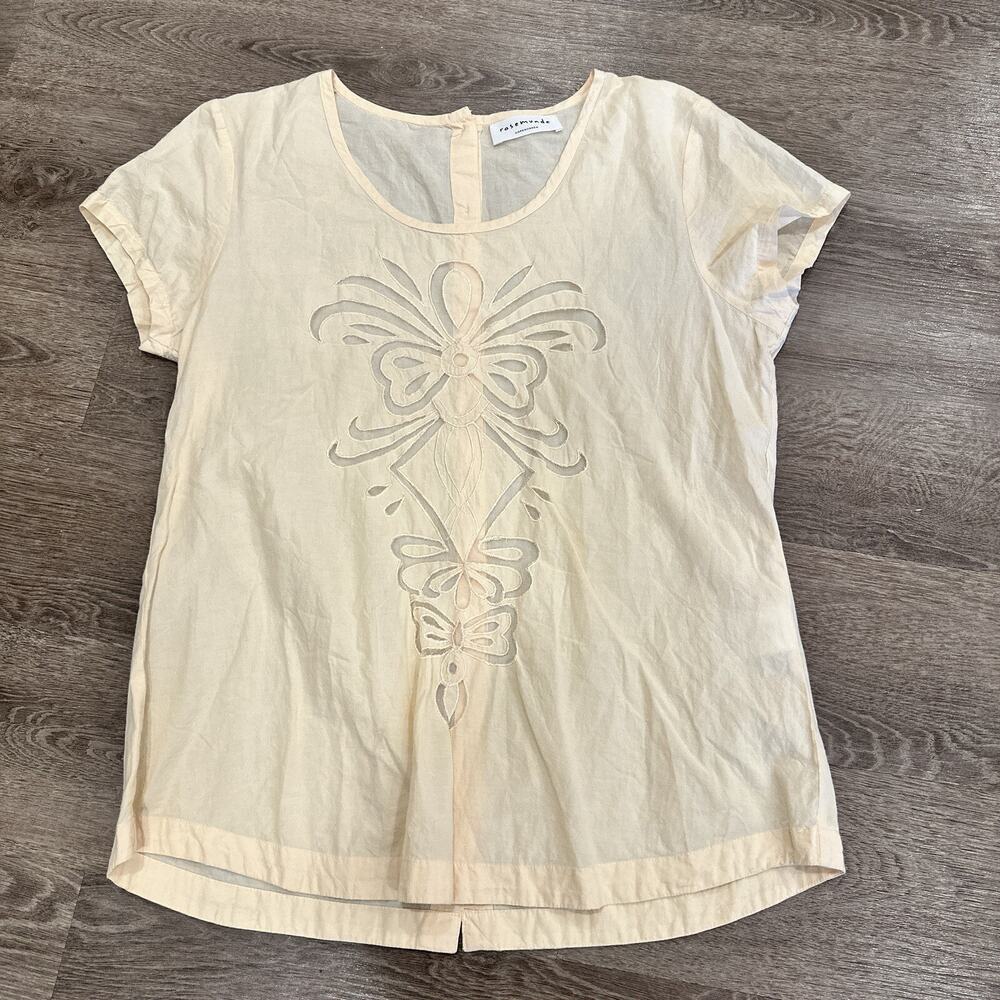 Rosemunde Copenhagen Blouse Womens 40 US 10 Large‎ Cotton Powder Pink